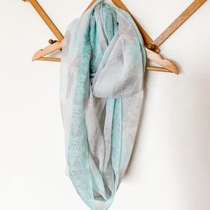 Infinity scarf with paisley design